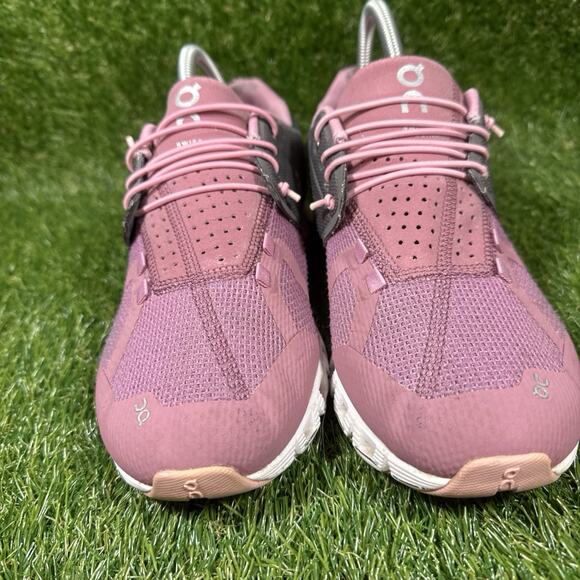 On Running Cloud Shoes Womens Size 9.5 Pink Gray Athletic CloudTec Running - Picture 4 of 12